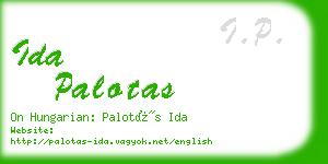 ida palotas business card